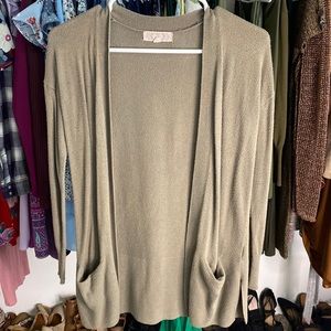 Olive Green Long Sleeve Cardigan | Size : XS